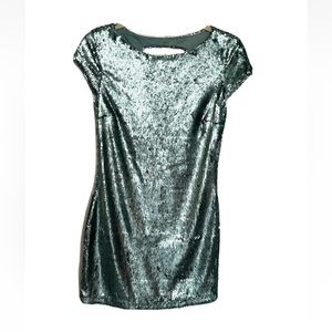Zara Dress, All Green Sequins